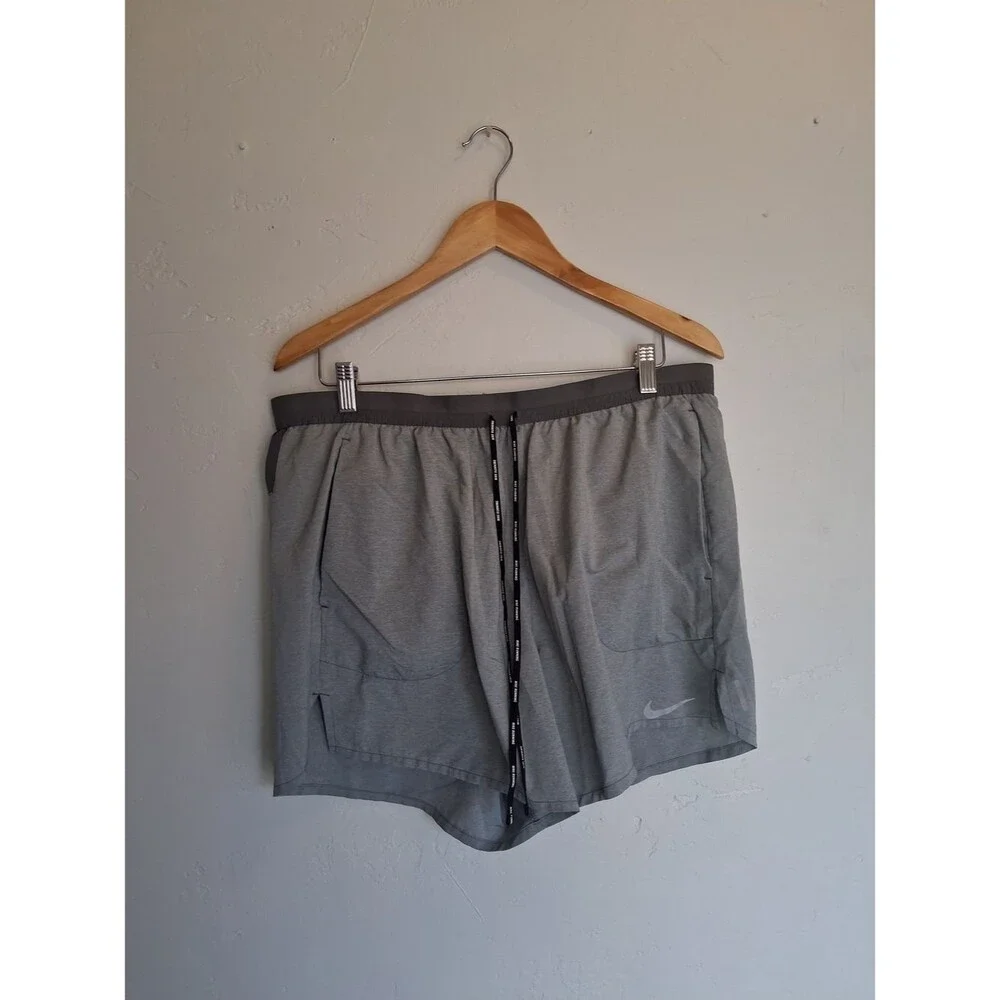 Nike Dri-FIT Running Shorts Gray Athletic Gym Workout Shorts Size XXL